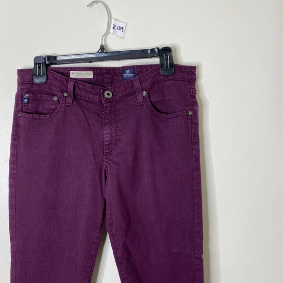 ANTHRO AG ADRIANO GOLDSCHMIED The Stevie Ankle Slim Straight Jeans Size 30R Plum - Picture 4 of 6